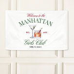 Classy Cocktails Green & Red Girl's Club Spandoek<br><div class="desc">Dit groene en rode themaontwerp bevatte enkele klassieke cocktails.</div>