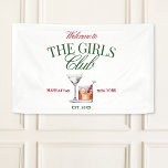 Classy Cocktails Green & Red Girl's Club Spandoek<br><div class="desc">Dit groene en rode themaontwerp bevatte enkele klassieke cocktails.</div>