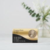 Classy Coin Dealer Visitekaartjes (Staand voorkant)