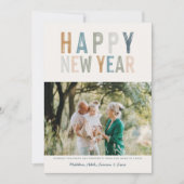 Classy Colorful-fotokaart voor nieuwe jaren (Voorkant)