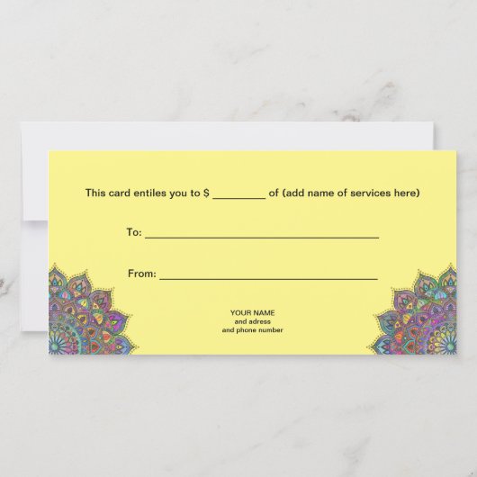 Classy Colorful Mandala India Style 1 (Achterkant)