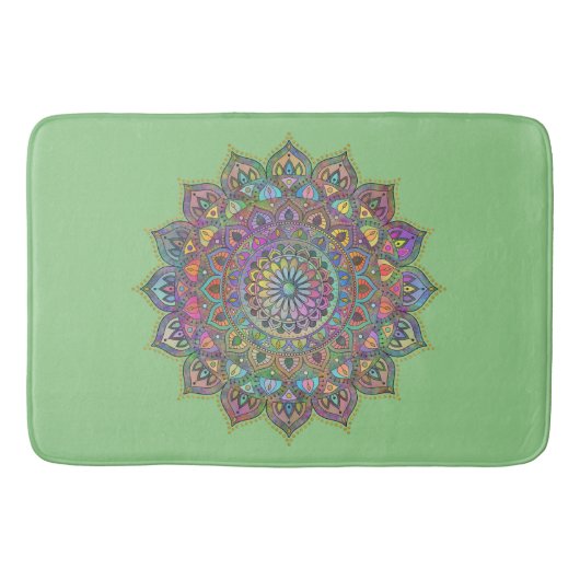 Classy Colorful Mandala India Style 1 Badmat (Voorkant)
