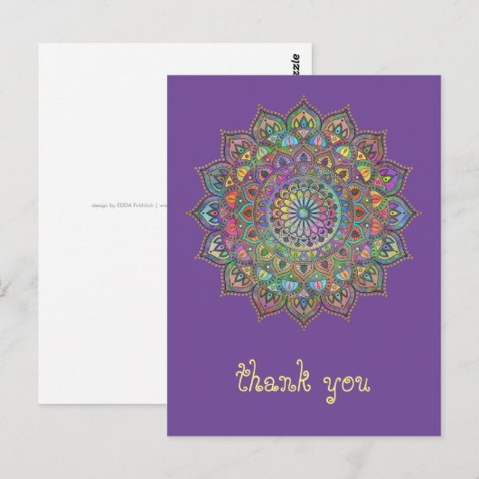 Classy Colorful Mandala India Style 1 Briefkaart (Voorkant / Achterkant)