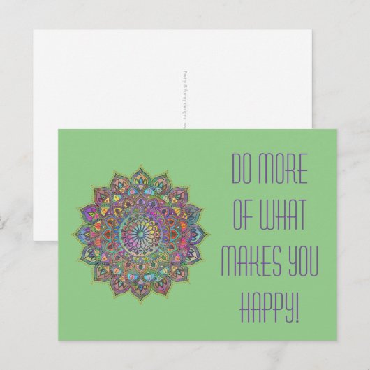 Classy Colorful Mandala India Style 1 Briefkaart (Voorkant / Achterkant)