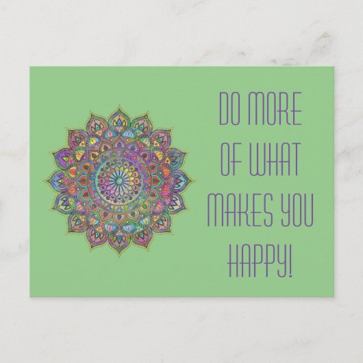 Classy Colorful Mandala India Style 1 Briefkaart (Voorkant)