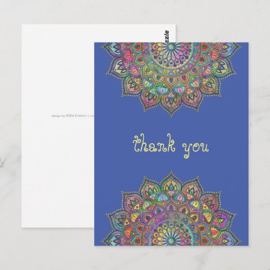 Classy Colorful Mandala India Style 1 Briefkaart (Voorkant / Achterkant)