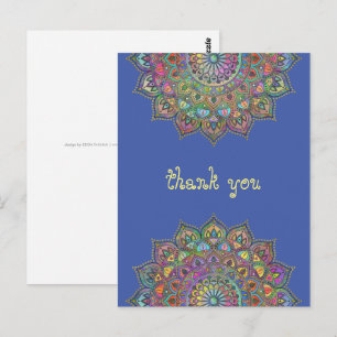 Classy Colorful Mandala India Style 1 Briefkaart