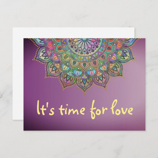 Classy Colorful Mandala India Style 1 Briefkaart (Voorkant / Achterkant)