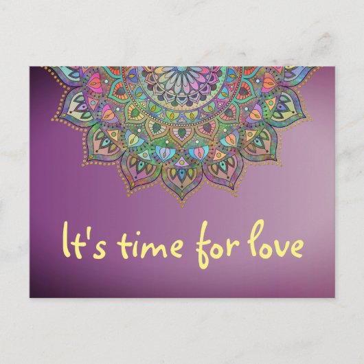 Classy Colorful Mandala India Style 1 Briefkaart (Voorkant)