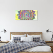 Classy Colorful Mandala India Style 1 Canvas Afdruk (Insitu (Slaapkamer))