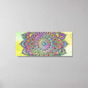 Classy Colorful Mandala India Style 1 Canvas Afdruk