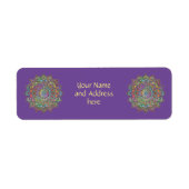 Classy Colorful Mandala India Style 1 Etiket (Voorkant)