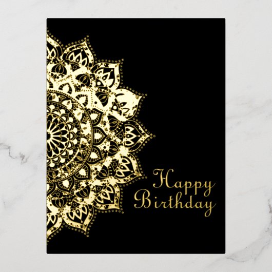 Classy Colorful Mandala India Style 1 Folie Feestdagen Briefkaart (Voorkant)