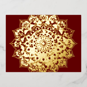 Classy Colorful Mandala India Style 1 Folie Feestdagen Briefkaart