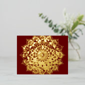 Classy Colorful Mandala India Style 1 Folie Feestdagen Briefkaart (Staand Voorkant)