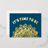 Classy Colorful Mandala India Style 1 Folie Feestdagen Briefkaart (Voorkant / Achterkant)