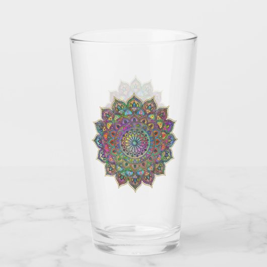 Classy Colorful Mandala India Style 1 Glas (Voorkant)