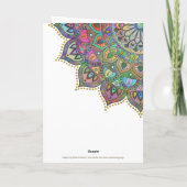 Classy Colorful Mandala India Style 1 Kaart (Achterkant)