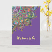 Classy Colorful Mandala India Style 1 Kaart (Gele Bloem)