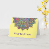 Classy Colorful Mandala India Style 1 Kaart (Gele Bloem)