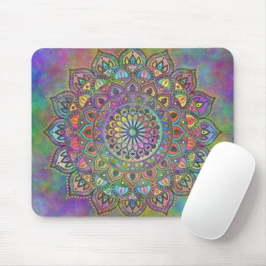 Classy Colorful Mandala India Style 1 Muismat (Met muis)