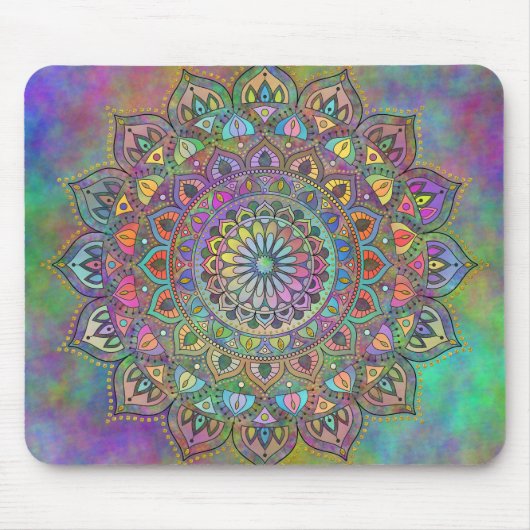 Classy Colorful Mandala India Style 1 Muismat (Voorkant)