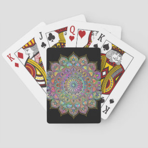 Classy Colorful Mandala India Style 1 Pokerkaarten