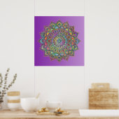 Classy Colorful Mandala India Style 1 Poster (Keuken)