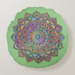 Classy Colorful Mandala India Style 1 Rond Kussen