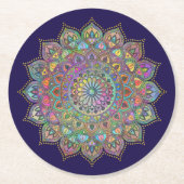Classy Colorful Mandala India Style 1 Ronde Kartonnen Onderzetter (Voorkant)