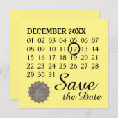Classy Colorful Mandala India Style 1 Save The Date (Voorkant / Achterkant)