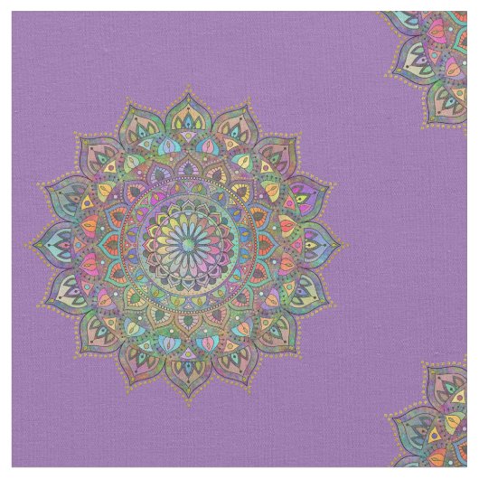 Classy Colorful Mandala India Style 1 Stof (Close Up)