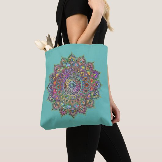 Classy Colorful Mandala India Style 1 Tote Bag (Dichtbij)