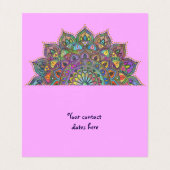 Classy Colorful Mandala India Style 1 Visitekaartje (Binnenkant ongevouwen)