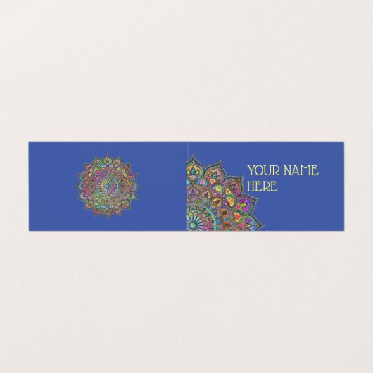 Classy Colorful Mandala India Style 1 Visitekaartje (Buitenkant ongevouwen)