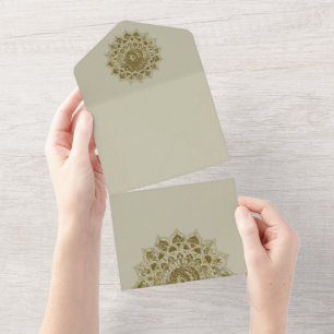 Classy Colorful Mandala India Style 4 All In One Uitnodiging