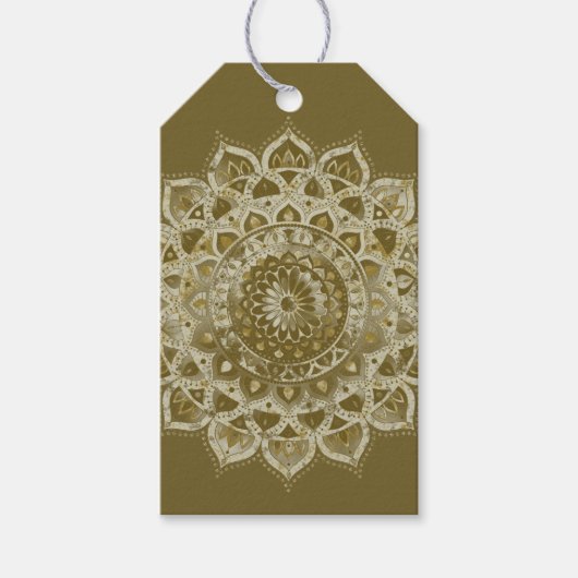 Classy Colorful Mandala India Style 4 Cadeaulabel (Voorkant)
