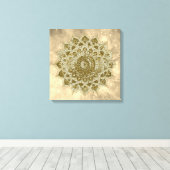 Classy Colorful Mandala India Style 4 Canvas Afdruk (Insitu (Houten vloer))