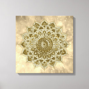 Classy Colorful Mandala India Style 4 Canvas Afdruk