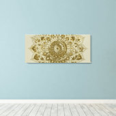Classy Colorful Mandala India Style 4 Canvas Afdruk (Insitu (Houten vloer))