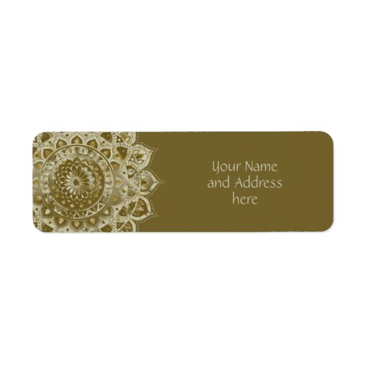 Classy Colorful Mandala India Style 4 Etiket (Voorkant)
