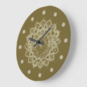 Classy Colorful Mandala India Style 4 Grote Klok (Hoek)