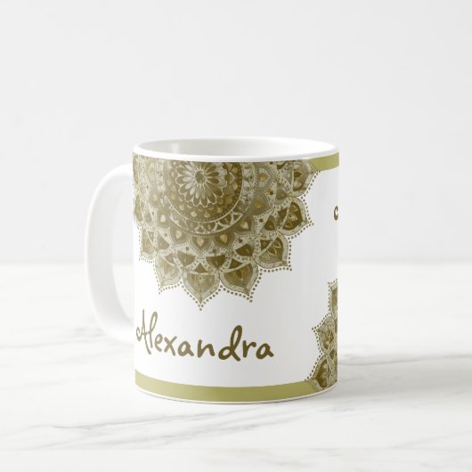 Classy Colorful Mandala India Style 4 Koffiemok (Voorkant links)