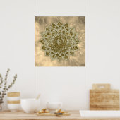 Classy Colorful Mandala India Style 4 Poster (Keuken)