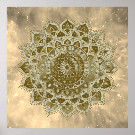 Classy Colorful Mandala India Style 4 Poster (Voorkant)