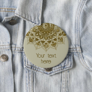 Classy Colorful Mandala India Style 4 Ronde Button 4,0 Cm