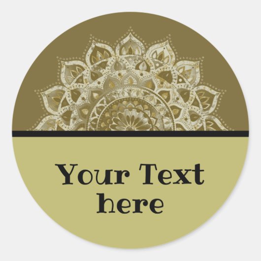 Classy Colorful Mandala India Style 4 Ronde Sticker (Voorkant)