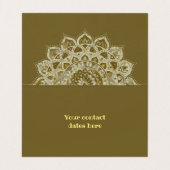 Classy Colorful Mandala India Style 4 Visitekaartje (Binnenkant ongevouwen)