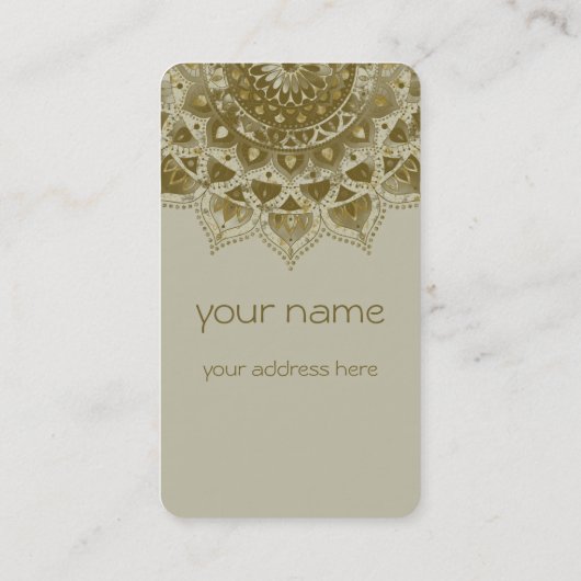 Classy Colorful Mandala India Style 4 Visitekaartje (Achterkant)