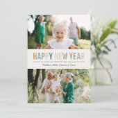Classy Colorful multi-foto, nieuwe jaren kaart (Staand voorkant)